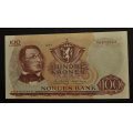 100 kr. 1971 X  Erst. kv. 0  * Katv. kr.1500** - Bilder er seddelen du f�r. Meget pen. Vurder ogs� fra bilder. / Tore Rimstad: kr.  111,-
