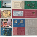 -15- Lott 9 stk. Norges Mynthistorie, VK - Tilsammen 50,35 gr. rent s�lv.
Norges f�rste mynt, Olav Tryggvason. 5 kroner minnemynt 1995, Norsk mynt i 1000 �r (kobbernikkel) og kopi av norges f�rste mynt (fors�lvet messing). 
Fra seddel til mynt. 10 kr. pengeseddel 1983CZ og 10 kroner 1983.
Norges Mynthistorie 3; Kong Olav V 100 �r. 1 krone 1991, 25 kroner 1970 (29 gr. .875 fint s�lv) og 50 kroner 1978 (27 gr. .925 fint s�lv).
Norges Mynthistorie 5; Gims�ydaleren (patinert fors�lvet nys�lv).
Norgesmynthistorie 6; Jernbanen 150 �r. 20 kroner 2004, jernbanen og kopier av 12- og 24 skilling 1854 (Patinert og fors�lvet nys�lv).
Norges Mynthistorie 7; Speciedaler Christin IV (Patinert og fors�lvet nys�lv).
Norges Mynthistorie 8; Dyreserien 1958-1973 (1- til 50 �rer & 1 krone).
Norsges Mynthistorie 9; St. Olavs Orden Kjede (1-, 5- & 1 kroner).
Norges Mynthistorie 10; S�lvskatten, 5 kroner 1991, Norges bsnk 175 �r og kopi av 1 sps 1819 (Patinert fors�lvet nys�lv).
Illustrasjonsbilder. / Numisma Mynthandel A/S: kr.  262,-
