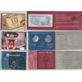 -16- Lott 8 stk. Norges Mynthistorie, VK - Tilsammen 50,35 gr. rent s�lv.
Fra seddel til mynt. 10 kr. pengeseddel 1983CZ og 10 kroner 1983.
Norges Mynthistorie 3; Kong Olav V 100 �r. 1 krone 1991, 25 kroner 1970 (29 gr. .875 fint s�lv) og 50 kroner 1978 (27 gr. .925 fint s�lv).
Norges Mynthistorie 5; Gims�ydaleren (patinert fors�lvet nys�lv).
Norgesmynthistorie 6; Jernbanen 150 �r. 20 kroner 2004, jernbanen og kopier av 12- og 24 skilling 1854 (Patinert og fors�lvet nys�lv).
Norges Mynthistorie 7; Speciedaler Christin IV (Patinert og fors�lvet nys�lv).
Norges Mynthistorie 8; Dyreserien 1958-1973 (1- til 50 �rer & 1 krone).
Norsges Mynthistorie 9; St. Olavs Orden Kjede (1-, 5- & 1 kroner).
Norges Mynthistorie 10; S�lvskatten, 5 kroner 1991, Norges bsnk 175 �r og kopi av 1 sps 1819 (Patinert fors�lvet nys�lv).
Illustrasjonsbilder. / Numisma Mynthandel A/S: kr.  1,-