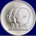 -35- 100 kr. 2005, Data, kv. proof - 1 unse s�lv.
Uten original forpakning u/sertifikat. Kommer i en plastkapsel.
Illustrasjonsbilder. / Numisma Mynthandel A/S: kr.  1,-