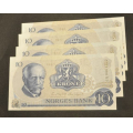 10 kr. 1982 C G * Kv. 0 * Nr. rekkef�lge. Katv. kr.80 - Bilder er sedlene. Kv. 0. Vurder ogs� fra bilder. Pris Kj�p N� er en (1) sedell. Du velger antall. IKKE SAL�R. / Tore Rimstad: NOK  45,-