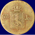 -1- 1/2 skilling 1839  kv. 1, mange hakk/kanthakk. / Numisma Mynthandel A/S: kr.  1,-