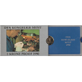 -1- Norske proofsett 1990 - 1 krone 1990 / Numisma Mynthandel A/S: kr.  75,-