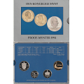 -5- Norske proofsett 1994 - 20-, 5-, 1 kroner og 50 �re 1994 / Numisma Mynthandel A/S: kr.  50,-