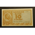 10 kr. 1955 G  * Kv. god 001 * Katv. kr. 440 - Bilder er seddelen du f�r.Vurder ogs� fra bilder. IKKE SAL�R. / Tore Rimstad: NOK  160,-