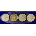 -14- Lott 4 stk 50 �re 1916, -18(x2) & -19, VK - 1916; kv. 1/1+, smuss
1918; kv. 1, ujevn toning
1919, kv. 1, oppripet
1918, kv. 1/1- / Numisma Mynthandel A/S: kr.  1,-
