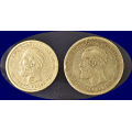 -24- Lott 2 stk. 50 �re &1 krone 1901, VK - 50 �re 1901, kv. god 1, fl.
1 krone 1901, kv. 1, kh. / Numisma Mynthandel A/S: kr.  352,-