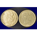 -30- Lott 2 stk. 1 kroner 1914 & -16, VK - 1 krone 1914, kv. 1, fl.
1 krone 1916, kv. 1/1+, renset. / Numisma Mynthandel A/S: kr.  1,-