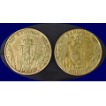 -26- Lott 2 stk. 2 kroner 1914 jubileum, kv. 1+, 1/1+ - Rester av PVC p� den ene, teip-rester p� begge side p� den andre. / Numisma Mynthandel A/S: NOK  1,-