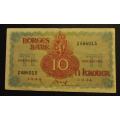 10 kr 1944 Z  London * kv. 1 * Katv. kr. 2300 ** - Bilder er seddelen du f�r. Vurder ogs� fra bilder. / Tore Rimstad: NOK  525,-