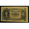 5 kr. 1942 U * * Kv. 1+/01 * Katv. kr. 925 ** - Bilder er seddelen du f�r. Pen og hel. Vurder ogs� fra bilder. / Tore Rimstad: NOK  322,-