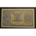 5 kr. 1951 G * Kv. 0/01 * Katv. kr. 1900 ** - Bilder er seddelen du f�r.Meget pen usirkulert seddel. Vurder ogs� fra bilder. / Tore Rimstad: NOK  322,-