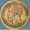 -5- 1 krone 1887, kv. god 1, liten ripe. / Numisma Mynthandel A/S: kr.  315,-