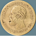 -9- 1 krone 1893, kv. 1/1-, ripe revers. / Numisma Mynthandel A/S: kr.  125,-