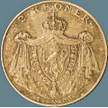 -19- 2 kroner 1906, kv. 1++, riss. / Numisma Mynthandel A/S: kr.  200,-