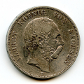 -1- Sachsen 5 mark 1875 E, kv. 1 (F) - https://en.numista.com/26640 / Numisma Mynthandel A/S: kr.  200,-