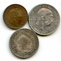 -15- Lot. 3 stk. mest �sterrike, VK - 10 kreuzer 1774, 2 Corona 1912 og 1 kreuzer 1852, VK.
By etter bilder. / Numisma Mynthandel A/S: kr.  100,-