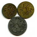 -21- Lot. 3 stk. �sterrike WW1-mynter, VK - Marchtrenk-leir. 1/1+ til 01. Uvanlige
1-, 10-, og 20 Heller (Zink).
https://en.numista.com/113990 / Numisma Mynthandel A/S: kr.  100,-