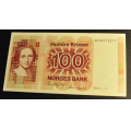 100 kr. 1984 Kv. 0 * Katv. kr. 550 ** - Bilder er sedellen du f�r. Vurder ogs� fra bilder. Pen unc kvaliitet 0. IKKE SAL�R. / Tore Rimstad: NOK  350,-