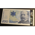 200 kr. 2004  Kv. 0 Katv. kr. 350 - Bilder er sedellen du f�r. Vurder ogs� fra bilder. Pen usikulert kvaliitet 0. IKKE SAL�R. / Tore Rimstad: NOK  250,-