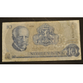 10 kr. 1972 QY  Erst. Kv. 1- * Katv. kr.600 * - Bilder er seddelen du f�r. Vurder ogs� fra bilder. / Tore Rimstad: NOK  104,-