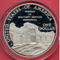 -6- Usa 1$ minnemynt (6), 1994, Proof - 26,73 gram 0,900 s�lv. S�lvverdi pr 22. august er 495 kr. / Numisma Mynthandel A/S: kr.  1,-