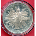 -8- Usa 1$ minnemynt (8), 1989 S. Proof, toning. - 26,73 gram 0,900 s�lv. S�lvverdi pr 22. august er 495 kr. / Numisma Mynthandel A/S: kr.  1,-