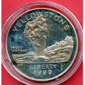 -17- Usa 1$ minnemynt (17), 1999 P, Proof, flekker. - 26,73 gram 0,900 s�lv. S�lvverdi pr 22. august er 495 kr.

Noe toning. / Numisma Mynthandel A/S: kr.  1,-