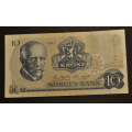10 kr. 1981 HM erst. kv. god 1+ * Katv. kr.500 - Bilder er seddelen du f�r. Pen. God �egang. Vurder ogs� fra bilder. / Tore Rimstad: kr.  10,-