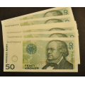 50 kr. 2000 * Kv. 0 * Nr. rekkef�lge * Katv. kr. 150 * - Bilder er sedlene.  Peme i kv. 0. Vurder ogs� fra bilder.IKKE SAL�R. / Tore Rimstad: kr.  90,-
