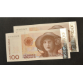 100 kr. 2006 * Kv. 0 * Nr rekkef�lge - Bilder er sedlene.  Vurder ogs� fra bilder.IKKE SAL�R. / Tore Rimstad: kr.  140,-