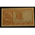 10 kr. 1969 X  Ertst. Kv.1+  Katv. kr. 190 ** - Bilder er seddelen du f�r. Vurder ogs� fra bilder. / Tore Rimstad: kr.  10,-