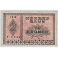 -8- 2 kroner 1940A, kv. 1. - Signatur Meldahl Nielden / Numisma Mynthandel A/S: kr.  53,-