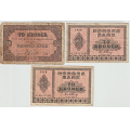 -9- Lott 3 stk. 2 kroner 1922 & 1950, VK - Kvalitet 1- til 1-/2. By etter bilder.
Signatur Cederholm:
1922 (kv. 1-/2)
Signatur Thorp:
1950G x2 (en med ca. 1 cm rift nede) / Numisma Mynthandel A/S: kr.  33,-