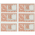 -22- Lott 6 stk. 10 kroner 1972-1973, VK - Kvalitet 1+ og bedre. By etter bilder.
Signatur Wold/�degaard:
1972L, 1973P og 1973M i nummerrekkef�lge og n�r nummerrekkef�lge; M5073457 (midtbrett),-59 og M5073461-62. / Numisma Mynthandel A/S: kr.  75,-