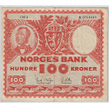 -51- 100 kroner 1960H, kv. 1-, rift oppe + bretterifter. - Signatur Brofoss/Ottesen / Numisma Mynthandel A/S: kr.  210,-