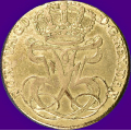 -16- 24 skilling 1748, kv. 1+ - NMD5, S7. Ex. OMG B, 09.04.2022. Frederik V. / Numisma Mynthandel A/S: kr.  1600,-