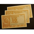 10 kr. 1973 P*Kv.0  * Katv. kr. 140* Nr. rekkef�lge - Bilder er sedlene. Vurder ogs� fra bilder. Pris KJ�P N� er 1 (en) seddel. Ved kj�p av flere er de i nr. rekkef�lge. IKKE SAL�R. / Tore Rimstad: NOK  85,-
