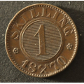 1 Skilling 1870 * Kv. 0/01 * Katv. kr. 1800 ** - Bilder er mynten du f�r. N�r kv.0. Vurder og by fra bilder. / Tore Rimstad: kr.  180,-