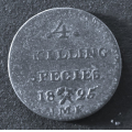 4 skilling 1825 * Kv.1 * Kat kr. 500 - Bilder er mynten du f�r. Vurder og by fra bilder. / Tore Rimstad: NOK  50,-