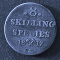 8 skilling 1/15 species 1817 * Kv. 1/1+*Kv. kr.1900 - bilder er mynten du f�r. Et lite merke/hakk under �rstallet. Vurder ogs� fra bilder. / Tore Rimstad: NOK  190,-