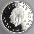 -20- Norge 50 kr 1991(2), kv. Proof. - OL. nr. 1 Illustrasjonsbilder. I kapsel. / Numisma Mynthandel A/S: kr.  1,-