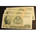50 kr. 1966 A  Kv. 0- * Katv. kr. 1045 - Bilder er sedlene. Meget pene sedler. Vurder oga� fra bilder.
Pris KJ�P N� er en (1) sedell. Du velger antall. IKKE SAL�R. / Tore Rimstad: kr.  590,-