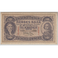 -18- 10 kroner 1938 Y, kv. 1/1+ - Signatur: Meldahl Nielsen / Numisma Mynthandel A/S: kr.  204,-