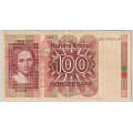 -29- 100 kroner 1977 QO, erstatning, kv. 1/1- - Signatur: Wold/Sag�rd / Numisma Mynthandel A/S: kr.  107,-