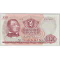 -35- 100 kroner 1976 C, kv. 1+ - Signatur: Wold/�degaard / Numisma Mynthandel A/S: kr.  128,-