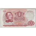 -38- 100 kroner 1971 X, erstatning, kv. 1- - Signatur: Wold/�degaard / Numisma Mynthandel A/S: kr.  1,-