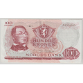 -42- 100 kroner 1967 G,  kv. 1/1+ - Signatur: Brofoss/Petersen / Numisma Mynthandel A/S: kr.  126,-