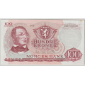 -43- 100 kroner 1965 D,  kv. 1+, liten fl. - Signatur: Brofoss/Ottesen / Numisma Mynthandel A/S: kr.  151,-