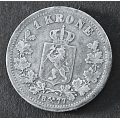 1 kr. 1877 * Kv. 1+ * Katv. kr. 1100 * - Bilder er mynten du f�r. Vurder ogs� fra bilder. / Tore Rimstad: kr.  100,-